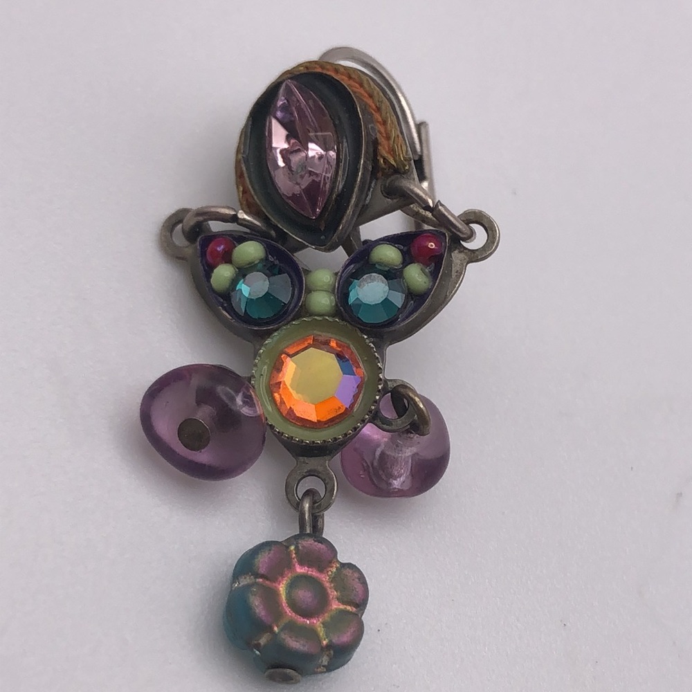 Modern Beaded Earrings Adaya Designs Colorful Swarovski Crystal Earrings - Picture 6 of 7